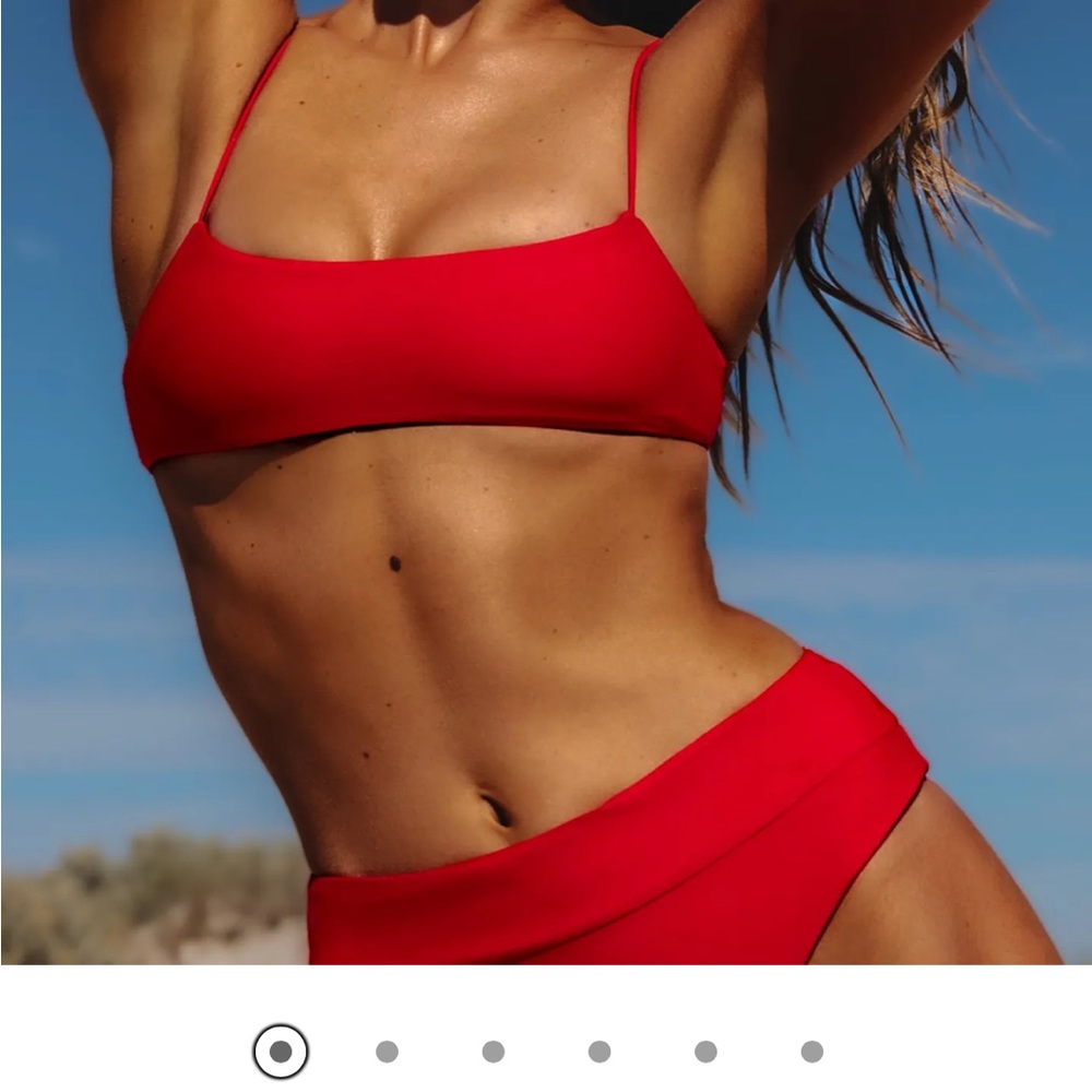 NWT Ark swimwear Red Minimal Crop, Medium
